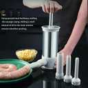 Sausage Stuffer Manual Sausage Maker Machine with 4 Stuffing Tubes 2.2LB