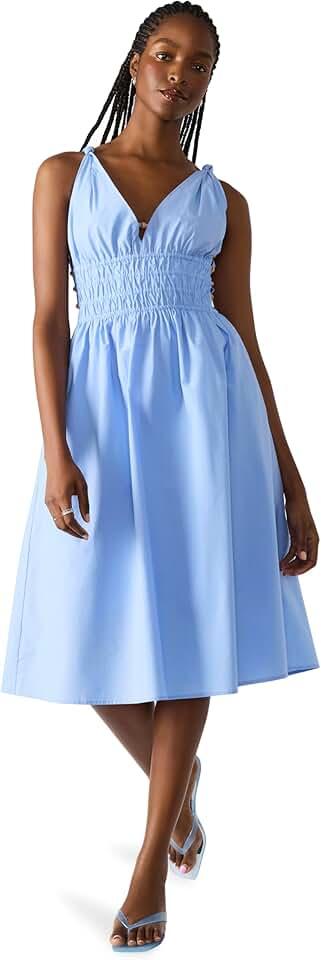 Steve Madden Women's Kassie Dress, Blue, L