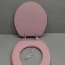 Soft Standard Vinyl Toilet Seat, Tea Rose - 17 Inch Soft Vinyl Cover with Comfort Foam Cushioning - Fits All Standard Size Fixtures - Easy to Install Fantasia by Achim Home Decor