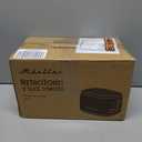 MUELLER HOME Retro Toaster 2 Slice, 7 Browning Levels, 3 Functions (Reheat, Defrost, Cancel), Stainless Steel Features, Removable Crumb Tray, Under Base Cord Storage, Black