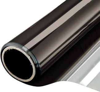 WPCTEV One Way Window Privacy Film, Mirror Tint, Black, 41.3In x 8.2Ft
