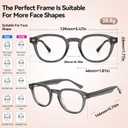 Dollger Blue Light Blocking Glasses for Men Women Retro Round Anti Eye Strain Computer Gaming BlueLight Eyeglasses