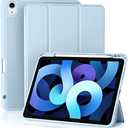 Akkerds Compatible with iPad Air 11 Inch Case 8th/7th/6th Generation (M4/M3/M2) 2026/2025/2024, for iPad Air 5th/4th Generation Case 10.9 Inch 2022/2020 with Pencil Holder[Auto Sleep/Wake], Sky Blue