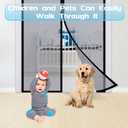 TheFitLife Fiberglass Magnetic Screen Door - Heavy Duty Mesh with Full Frame Hook and Loop Powerful Magnets That Closure Automatically, Door Screen Mesh Net (36x83 Inch)