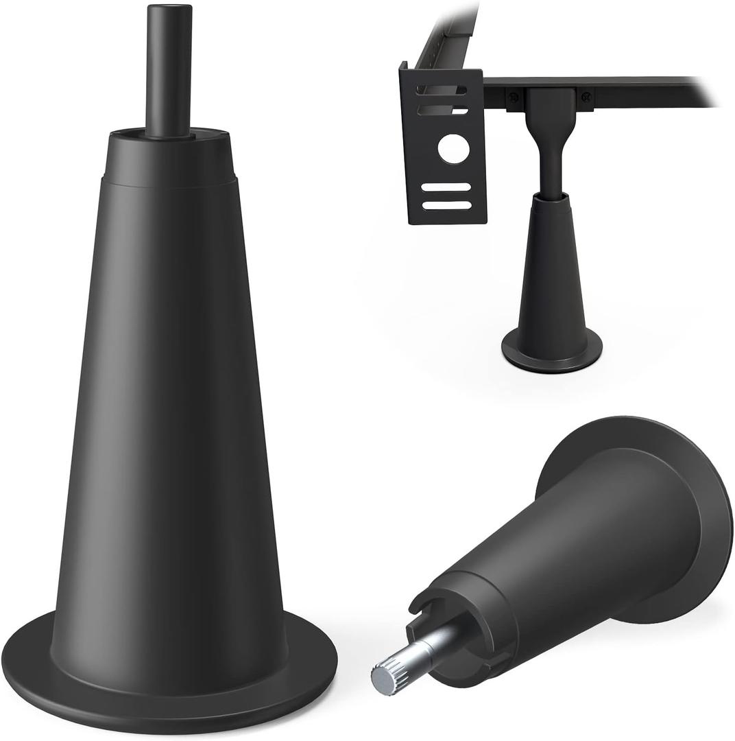 6 Pcs 5'' High Rise Bed Frame Risers, Heavy Duty Stem Bed Frame Feet with Socket Sleeve to Replace,Lift by 5 Inches (Fits Both  inch and 3/8 inch Inside Diameter Bed Frame Feet) 6 Pcs 5'' High Rise Bed Frame Risers, Heavy Duty Stem Bed Frame Feet with Socket Sleeve to Replace,Lift by 5 Inches (Fits Both  inch and 3/8 inch Inside Diameter Bed Frame Feet)