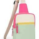 cotmcor Fanny Pack for Teens, Belt Bag Cute Crossbody Waist Bag Gift, Beige&Green, Small