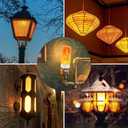 2 x 2-Pack LED Flame Light Bulbs with 4 Flickering Modes & Gravity Sensor, E26/E27 Base  Realistic Flickering Light Bulbs for Christmas, Halloween, Fireplace, and Party Decor  Warm Yellow
