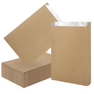 EUSOAR Hot Dog Bags, 7.5"x11.8"x2" Kraft Foil Sandwich Wrappers, Disposable Food Storage for Hot Food, Bakery Cookies, Treats, Snacks, BBQ Take-out