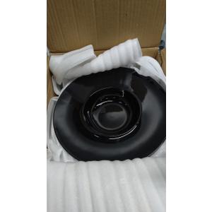 Ceramics Rimmed Soup Bowls 8.6 oz, Black 11 inch Exquisite small soup plate Set of 4, Pasta plates With Rim is the best choice for hotels, kitchens, fine restaurants and gourmets