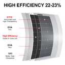 DOKIO 1000W Flexible Solar Panel Set, Ten 100W 18V ETFE Modules