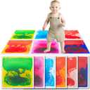 Art3d Liquid Sensory Floor Decorative Tiles, 11.8"x11.8" Square, Colorful, 6 Tiles