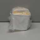 RETON 1 Pack Tissue Box Cover, Square Plastic Tissue Holder with Bamboo Cover Plate, Cube White Paper Organizers for Living Room, Office, Home Decor, Night Stand