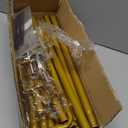 Over The Table Rod Stand with Clamps Adjustable 31"-110'' Length 31"-64" Height Gold Table Balloon Arch Stand with Storage Bag, Metal Decorating Rod Hanging