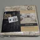 2x7 Washable Neutral Runner Rug Beige Vintage Hallway Kitchen Carpet Non-Slip Soft Low Pile Floral Throw Rug for Bedroom Bathroom Laundry Living Room