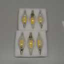 Sailstar E12 LED Candelabra Bulbs Dimmable, 60 Watt Equivalent 3000K Warm White Chandelier Light Bulbs, 4W Filament Candle LED Bulbs, Flame Tip, 500 Lumen, Pack of 6