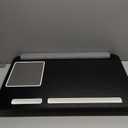 Lap Desk with Cushion - Fit up to 17 Laptop Desk for Bed Couch, Adjustable Computer Tray Table for Adults,Portable Foldable Lap Stand with Tablet & Phone Holder,Mouse Pad & Wrist Rest (Black)