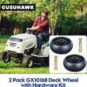 2 Pack GX10168 Deck Wheels Replace John Deere GX10168 Gauge Wheels for John Deere 115 D100 D105 D110 D130 D140 D160 D170 L100 L110 L120 L130 LA115 LA135 LA145 Z345R Z355E Z425 Z445 Z540M Deck