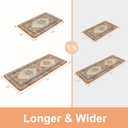 KIMODE Anti Fatigue Kitchen Mat 20"x47"+20"x32", Boho Distressed Kitchen Rugs Sets of 2, Kitchen Mats for Floor Cushioned Non Slip, Comfort Kitchen Floor Mats for Sink, Laundry, Desk Orange