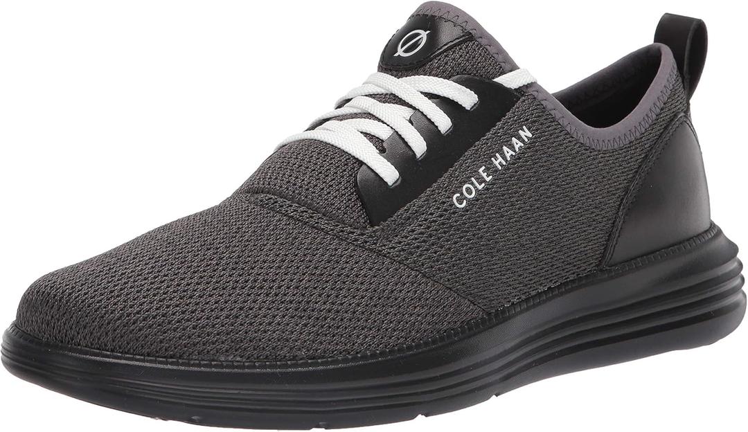Cole Haan mens Grandsport Journey Knit Sneaker, Black/Magnet/Optic White, 12 US