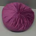 vctops Round Velvet Solid Color Chair Cushion Pumpkin Pleated Throw Pillow Home Decorative Floor Pillow Diameter 15" Purple Red