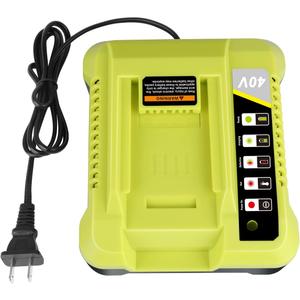 KUNLUN OP401 40-Volt Lithium-Ion Battery Charger for Ryobi 40V OP4050A OP4026 OP40601 OP4040 OP4030 OP4015 OP40201 Li-ion Battery(40V Batteries Not Included)