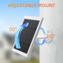 Solar Panel for Ring Camera, 4W Solar Charger Compatible with Rings Spotlight &Stick Up Outdoor Cam Battery, 10ft Long Cable with USB-C to Ring Barrel Plug Adapter