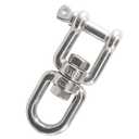 316 Stainless Steel 3/8"(M10) Eye x Jaw Swivel Anchor Swivel Clevis Double Shackle,1PCS