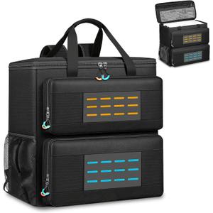 Computer Desktop Tower Carrying Case with Padded Protection & Multiple Pockets, Gaming Computer Backpack Holds CPU Mainframe, Keyboard, Mouse, Cables and Accessories