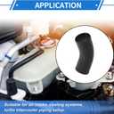 3" OD 45 Degree Bend 6064 Aluminum Alloy Tube Intercooler Pipe Surface Blasting Air Intake Connection Hose W/Double Bead Roll 3.9" Length Black