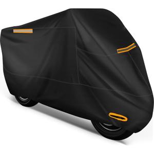 Bike Cover for 1, 2 Bikes Outdoor Waterproof Bicycle Covers 300D Heavy Duty Ripstop Material Offers Constant Protection for All Types of Bicycles All Through The 4 Seasons (Orange)