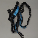 VavoPaw Hands Free Dog Leash for 2 Dogs with Pouch, Waist Leash for Dog Walking, Jogging, Hiking, Retractable Leashes with Dual Padded Handles, Adjustable Reflective Belt for Small, Medium, Large Dogs (Black/Blue)