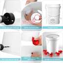 Chicken Feeder No Waste Automatic Poultry Feeder Ports Chicken Feeders and Waterer Set DIY Chicken Feeders Kit