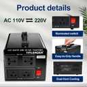 Yinleader Heavy Duty 2000W PRO 110V to 220V Voltage Converter Step Up/Down Power Transformer 110-120V/220-240V for 220/230/240V Global Appliances use in US