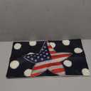 4th of July American Flag Pillow Covers  20"x12" 
Inch Black and White Polka Dots with Navy Red Stars and Stripes Throw Pillow Cases Independence Day Home