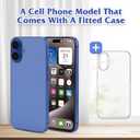 Dummy Fake Phone Model, Looks Like The Real Phone Compatible with Phone 16, for Cell Phone Store Display or Send a Toy Phone 16 for Kids (Blue Rainbow Front), 6.1 Inches