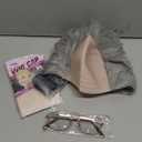 Old Man Bald Cap Grey Wig Grandpa Wig with Glasses Mustache & Eyebrows for Mens Halloween Cosplay Costume Funny Old Person Gray Hair Wigs