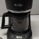Mr. Coffee Programmable Coffee Maker 5 Cups with Auto Pause Glass Carafe Compact Design Black