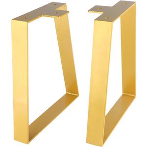 12 Inch Trapezoid Table Legs Gold, DIY Furniture Metal Legs for Coffee Table, Bench Stool Cabinet Furniture Feet - Set of 2