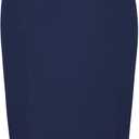 Kate Kasin Women's Bodycon Pencil Skirt with Belt Solid Color Hip-Wrapped