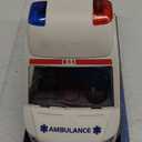 Play Ambulance Toy for Kids 3 4 5 6 7 8 Years Old - Friction Powered Truck with Light and Sound, Carrier Vehicle with Figures Toys, Gifts for Boys Girls Age 3-12