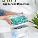 iCASA Trash Bag Dispenser Dishwasher Pod Organizer, 3 in 1 Grocery Garbage Bags Holder Storage Box Clear Laundry Room Pods Dishwasher Tab Cleaner Tablets Container Pantry Kitchen Under Sink Organizers