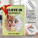 Adult Coloring Book Set,24 Colors Markers with Spiral Bound Adult Coloring Book for Women to Relaxation,Mindfulness and Anxiety Relief(Animal)