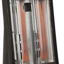 BLACK+DECKER Infrared Radiant Quartz Tower Heater, 1500W Space Heater with Adjustable Thermostat, Portable Heater with 2 Settings, Personal Heater for Home and Office, BHTI06, Black
