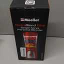 Mueller Smoothie Blender for Smoothies - Personal Blender for Shakes, Frozen Drinks, Baby Food & More, 15oz Travel Cup and Lid, Durable Stainless Steel Blades for Powerful Blending Performance, Red