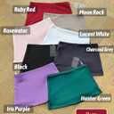 Danysu Stretchy Mini Skorts Low Waist Skirt with Shorts Side Slit 2026 Sports Daily Going Out Outfits (Black, M)