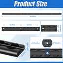 L Track, L Track Tie Down Rails Kit 2 Pack, 48" (4ft) Black Aluminum L Track Rails with 4 O-Ring & Mounting Screws, Heavy Duty L Track System for Truck Bed, Trailer, ATV, UTV & Cargo Management
