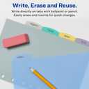 Avery Write & Erase Durable Plastic Mini Dividers for 3 Ring Binders and 7-Ring Binders, 5.5" x 8.5", 5-Tab Set, Multicolor, 1 Set (16180)