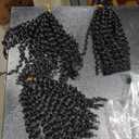 Passion Twist Hair - 6 Packs 8 Inch Passion Twist Crochet Hair For Women, Crochet Pretwisted Curly Hair Passion Twists Synthetic Braiding Hair Extensions(8 Inch 6 Packs, 1B)