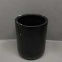 Motifeur Bathroom Wastebasket - Ceramic Decorative Trash Can (Black Marble Look)