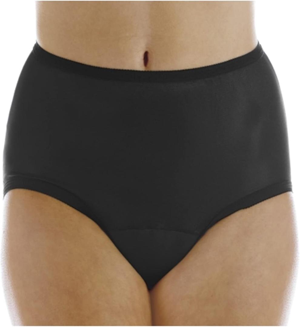 Wearever 1-Pack Women's Nylon Incontinence Panties Black Large 150 ml (Fits Hip 41-42")